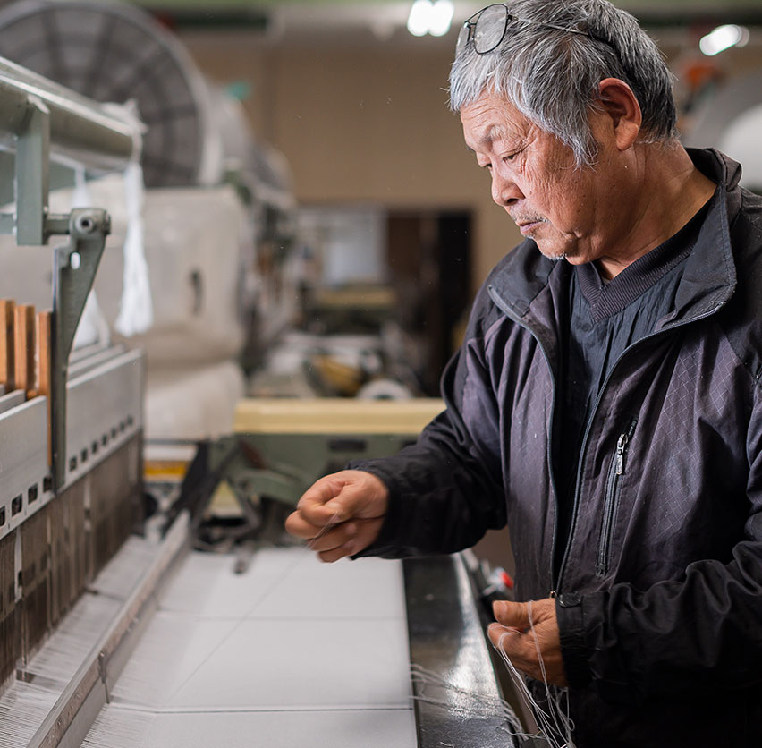 タオル工場の職人
